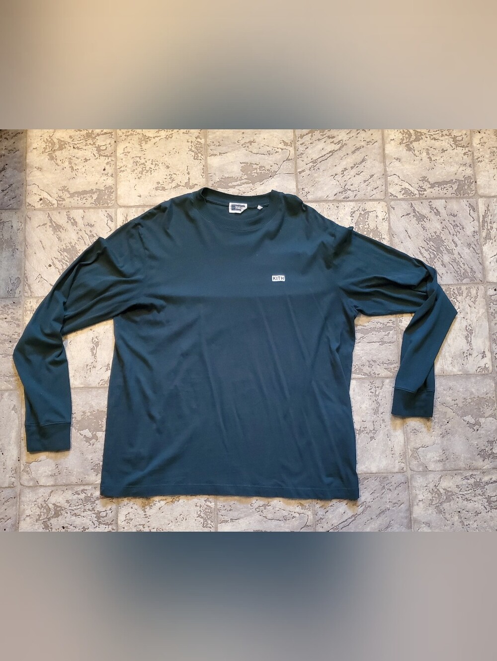 Kith Men's Stadium Green Long Sleeve Shirt Size Large
